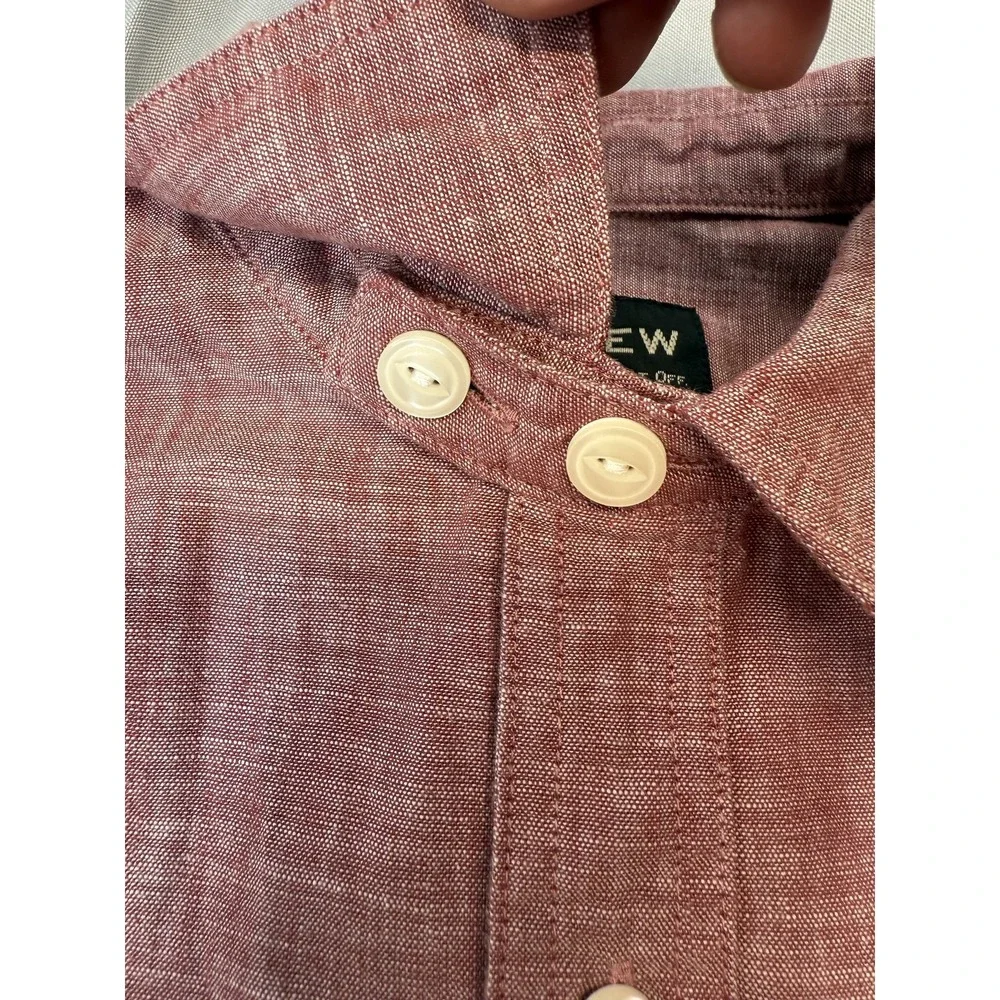 J Crew Workshirt Shirt Mens Small Red Long‎ Sleeve Button Front Casual Classic